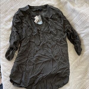 GAP Gray Button Henley Tunic